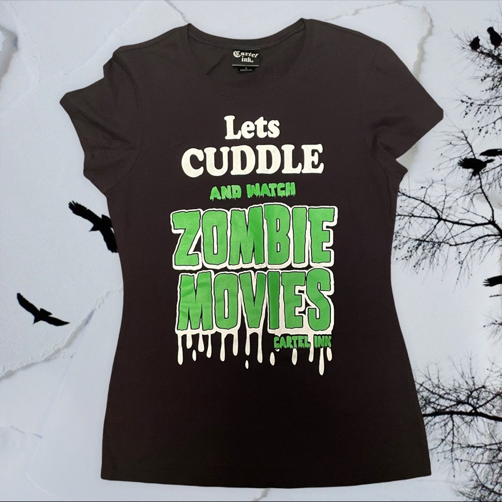 Halloween zombies n chill cartel ink tee
